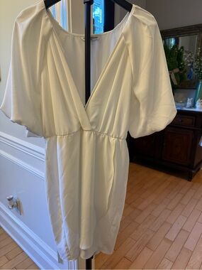 Amanda Uprichard White Textured Dress Top